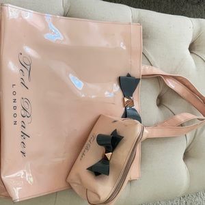 Ted baker tote and cosmetic bag